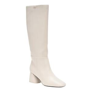 DKNY Women's Cana Block Heel Knee High Dress Boots Soft White Size 10